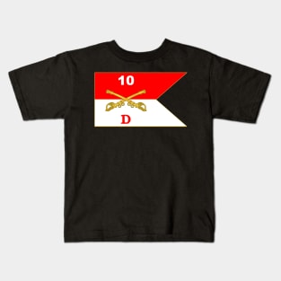 D - Delta Troop - 10th Cavalry Guidon Kids T-Shirt